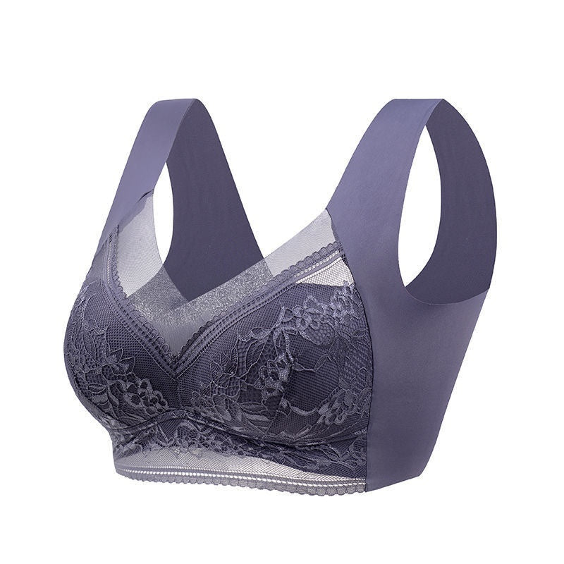 Lace Push-Up Bra – Wireless Fixed Cup, 3/4 Coverage, Multi-Color – view 3