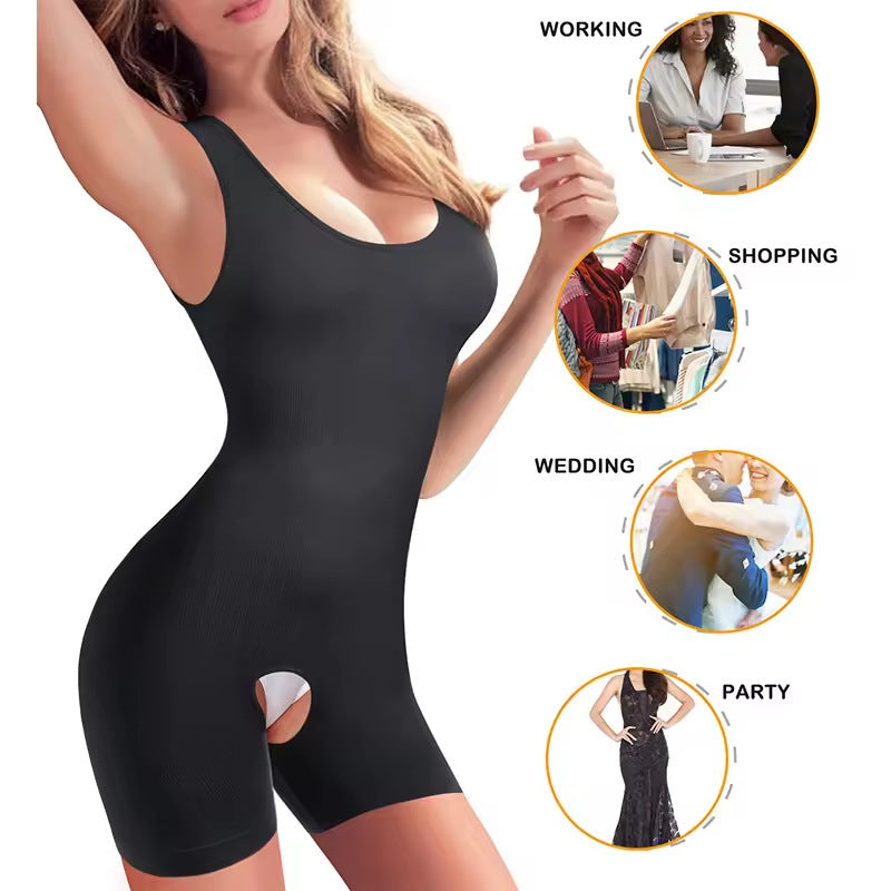 Plus-Size Camisole Shaper Bodysuit – Tummy Control & Butt Lifting, Open Crotch – view 5