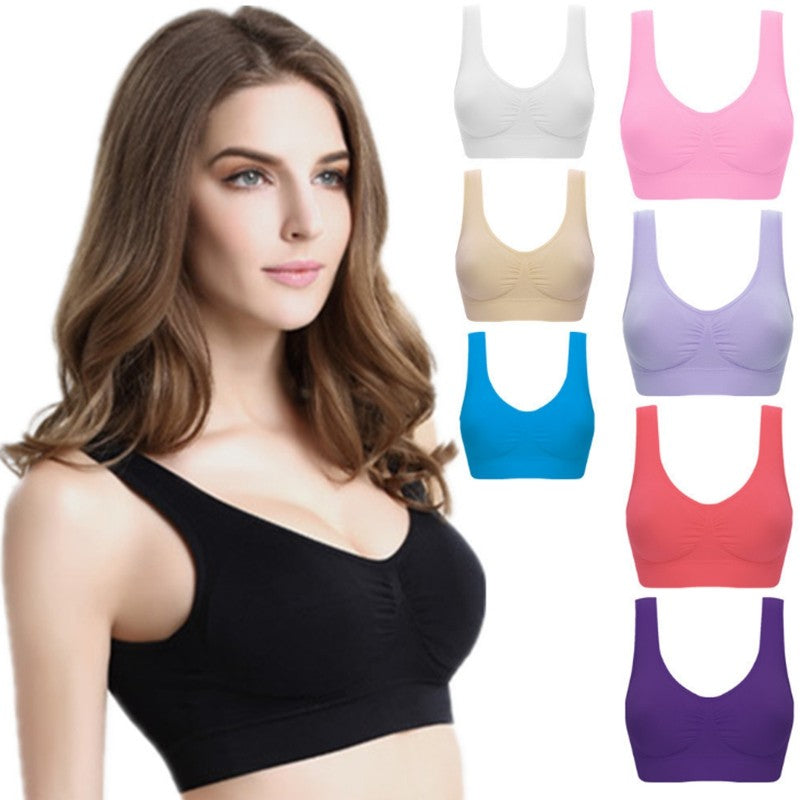 Women Yoga Tank Tops Sports Bra Workout Fitness Running Crop Top – view 1