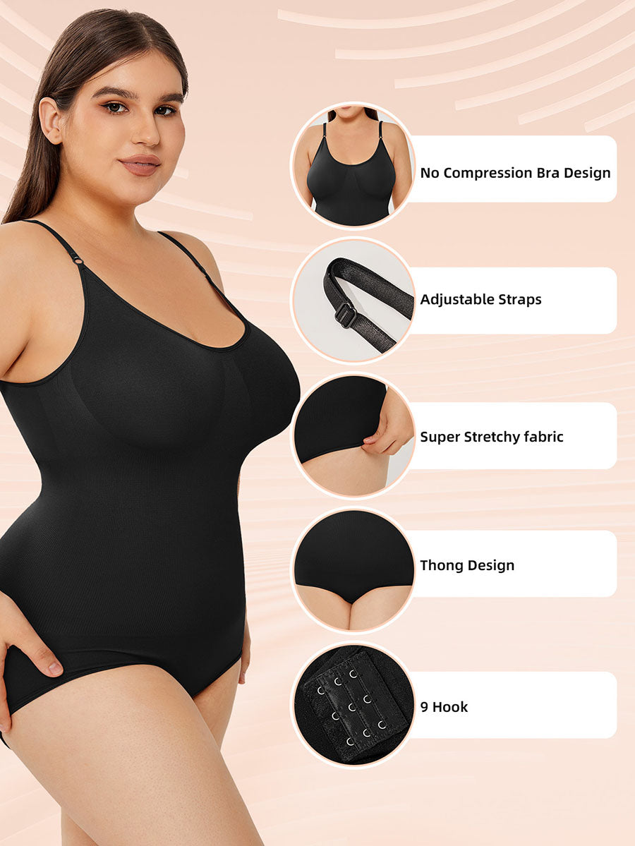 Full Bust Shapewear Bodysuit – Tummy Control, Nylon-Spandex – view 9