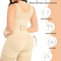 Colombian Faja Full Body Shaper – Abdominal Control & Hip Lifter, Zipper Crotch