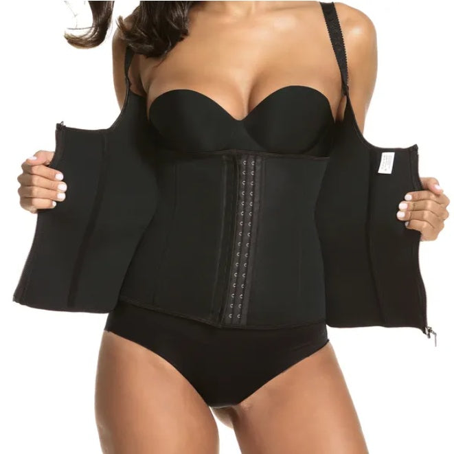 Zippered Waist Trainer Corset – Tummy Control & Back Support, Body Cincher – view 4