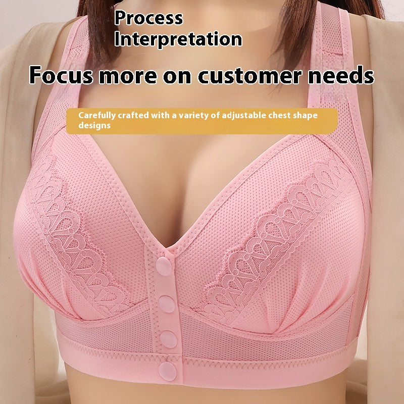 Front-Button Vest Style Bra