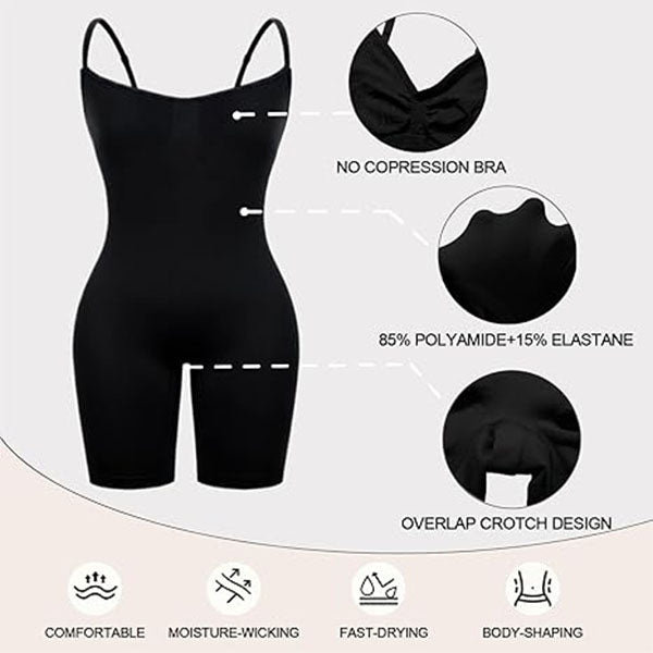 Cami Shaper Bodysuit – Tummy Control & Booty Lift, Open Crotch, No-Roll Leg – view 6