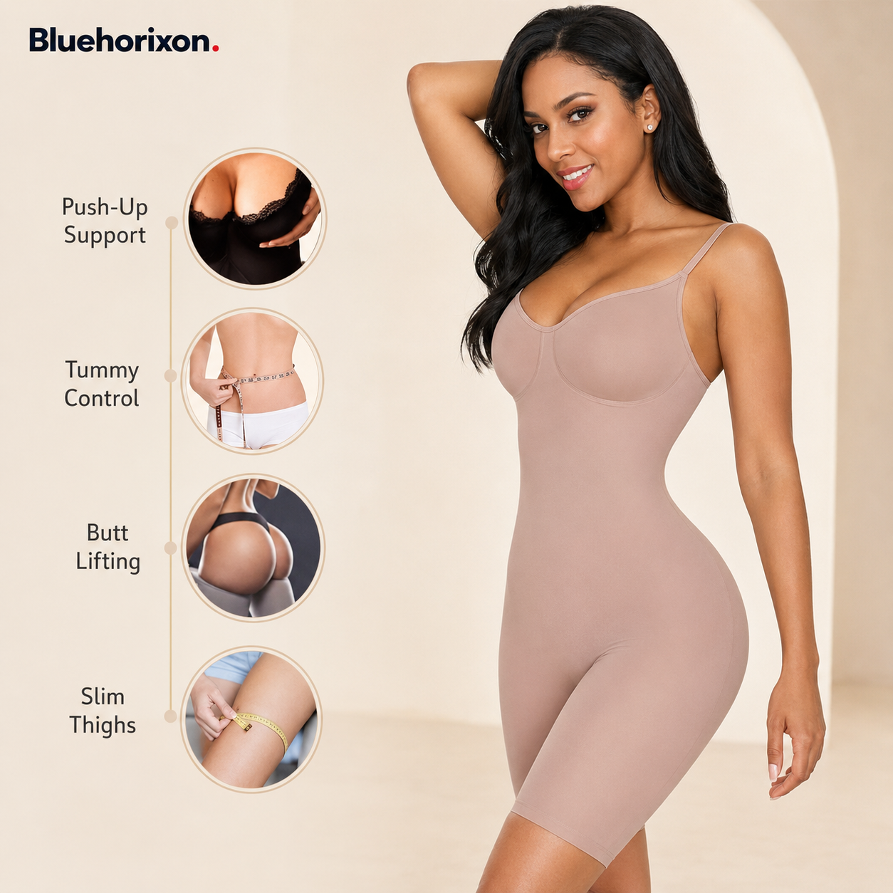 Tummy Control, Butt Lifter Shapewear Bodysuit, Seamless Full Body Compression Faja – view 7
