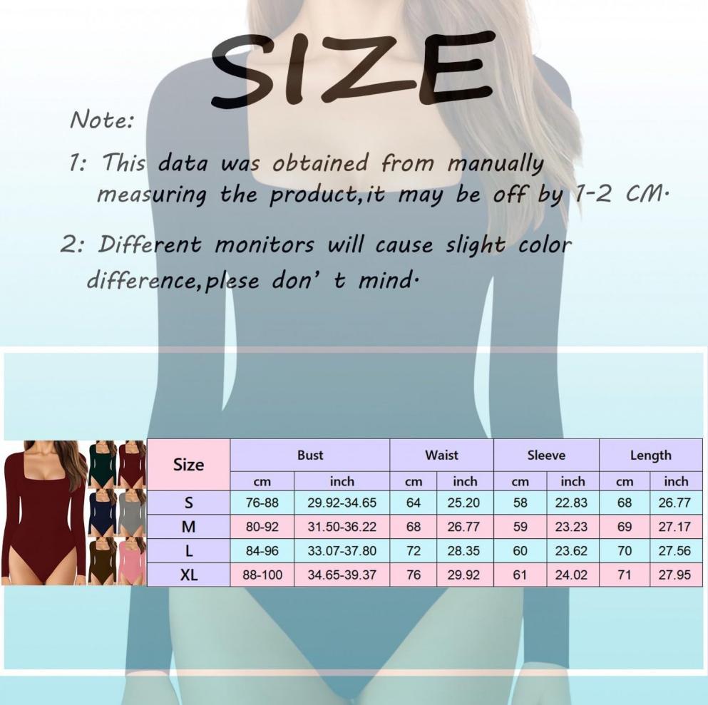 Long Sleeve Square Neck Shaper Bodysuit – Tummy Control & Slimming – view 6