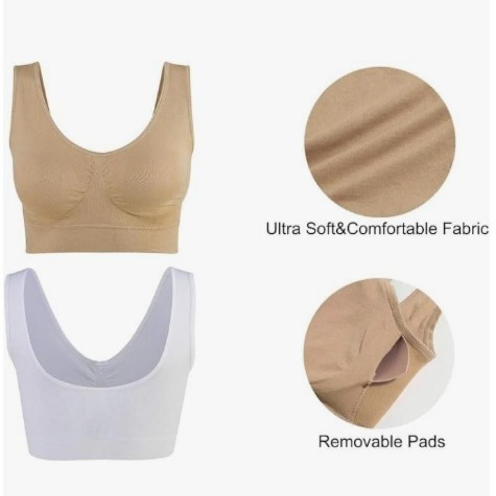 3-Pack Sports Bras For Women, Padded Strappy Racerback Push Up Open Back Medium Support Sports Yoga – view 3