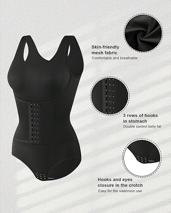 Seamless Waist Trainer Body Shaper – Tummy Control & Slimming Compression, Nylon