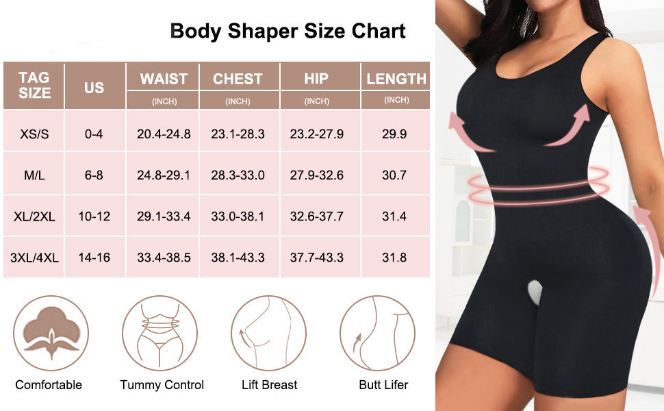 Plus-Size Camisole Shaper Bodysuit – Tummy Control & Butt Lifting, Open Crotch – view 7