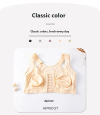 Front-Buckle Support Sports Bra - Black