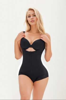 Colombian Faja Zipper Front Bodysuit