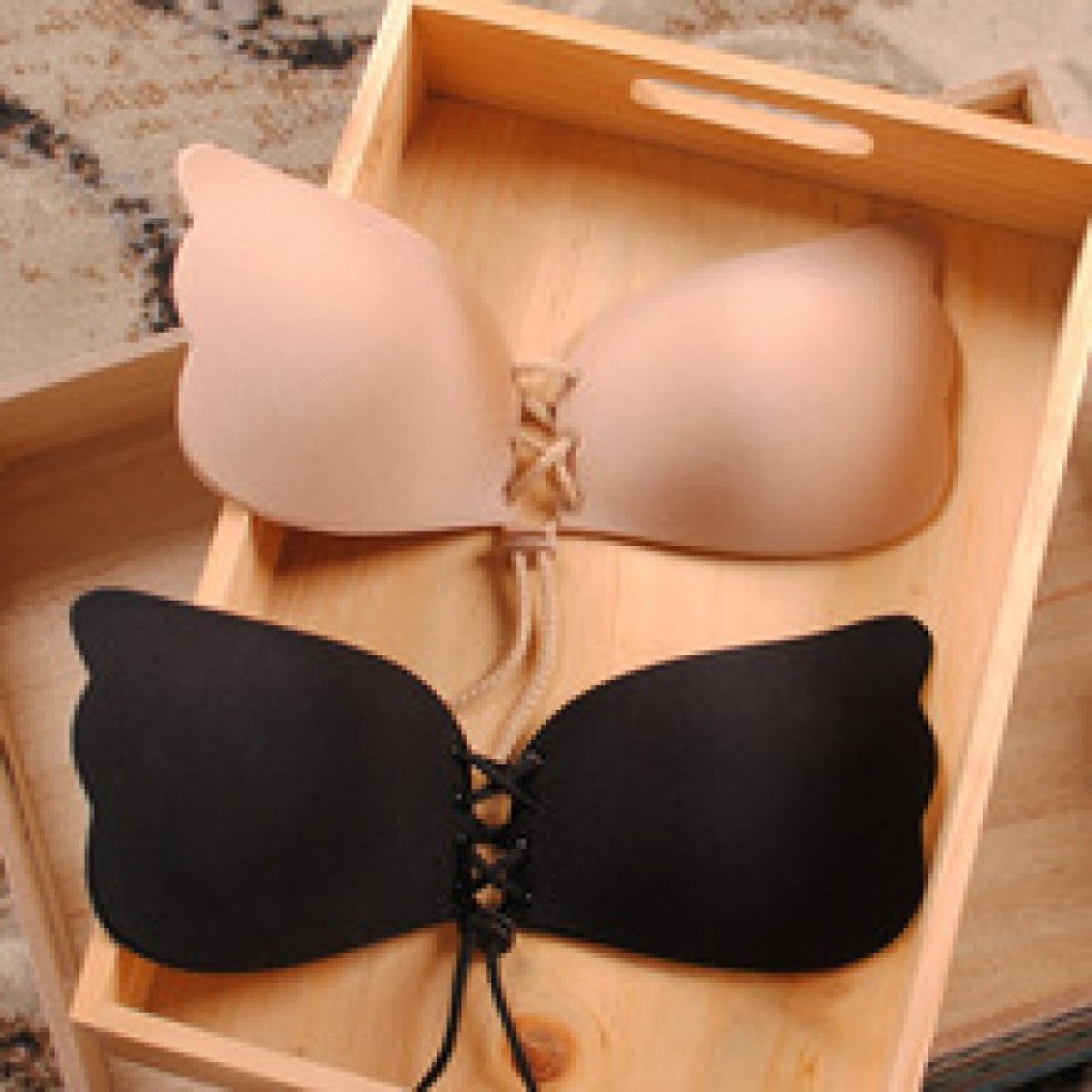 Bluehorixon Adhesive Strapless Push-Up Bra