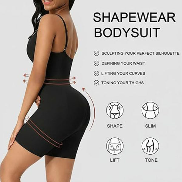Cami Shaper Bodysuit – Tummy Control & Booty Lift, Open Crotch, No-Roll Leg – view 1