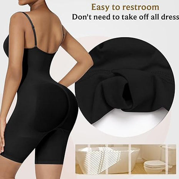 Cami Shaper Bodysuit – Tummy Control & Booty Lift, Open Crotch, No-Roll Leg – view 3