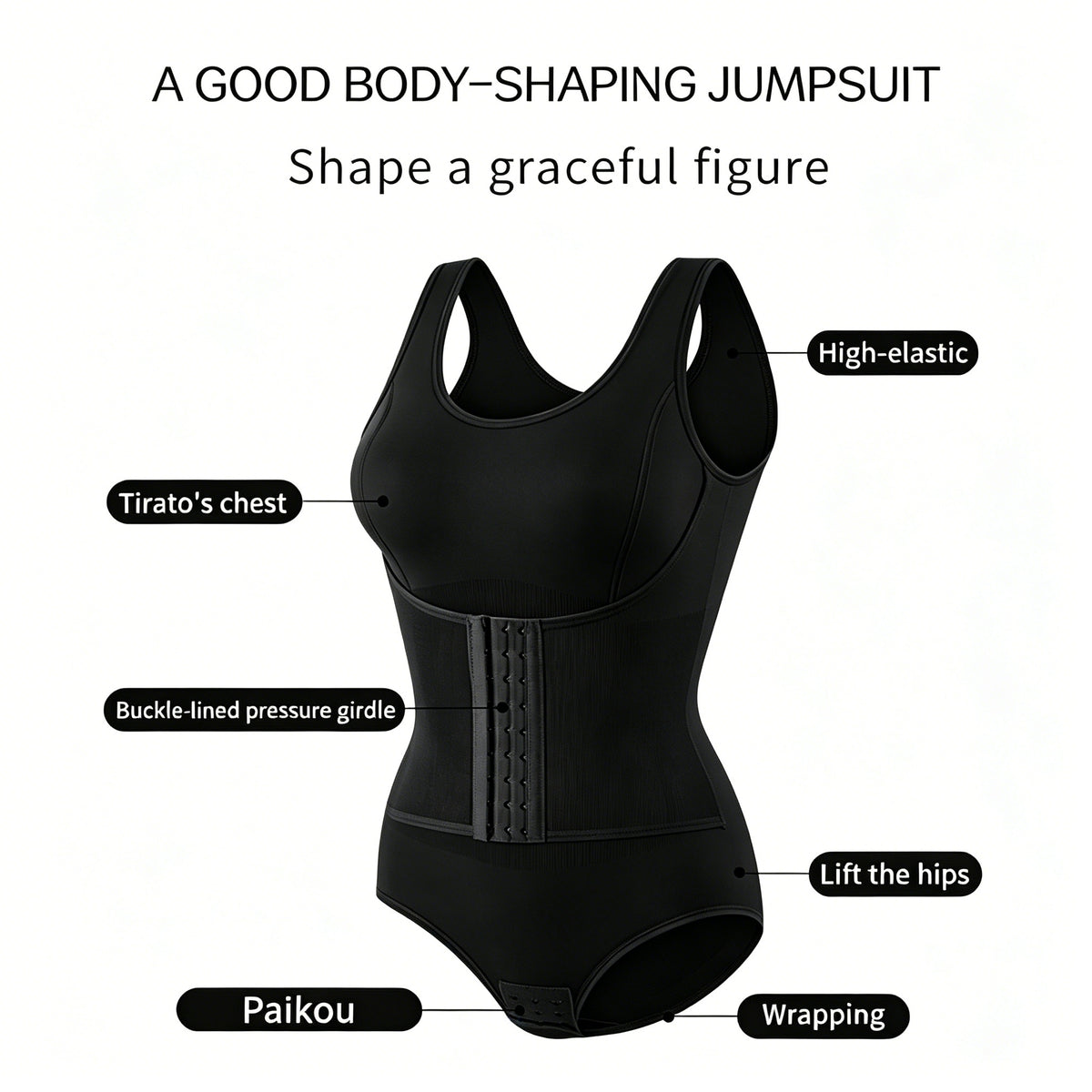Women's Tummy Control Bodysuit Shapewear, Waist Trainer, Butt Lifter, Seamless Compression Faja, Open Crotch, Plus Size For Postpartum, Daily Wear, Single Or 2 Piece Set – view 3