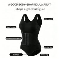 Women's Tummy Control Bodysuit Shapewear, Waist Trainer, Butt Lifter, Seamless Compression Faja, Open Crotch, Plus Size For Postpartum, Daily Wear, Single Or 2 Piece Set – view 3