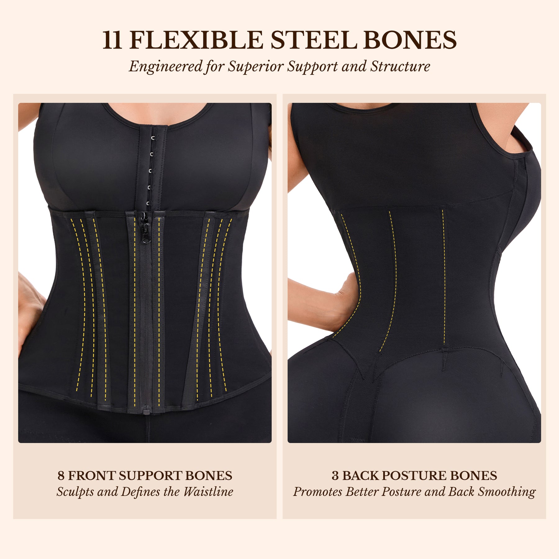 Colombian Faja Full Body Shaper – Overbust Tummy Control & Butt Lifter, Post-Surgery