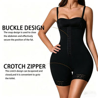 Women's Faja Bodysuit With Tummy Control, High Compression Waist Trainer Shapewear, Seamless Body Shaper With Lace Trim, Adjustable Straps, Zipper Crotch – view 5