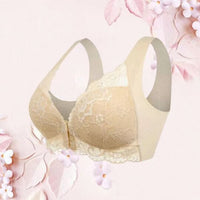 Plus-Size Wireless Lace Push-Up Bra