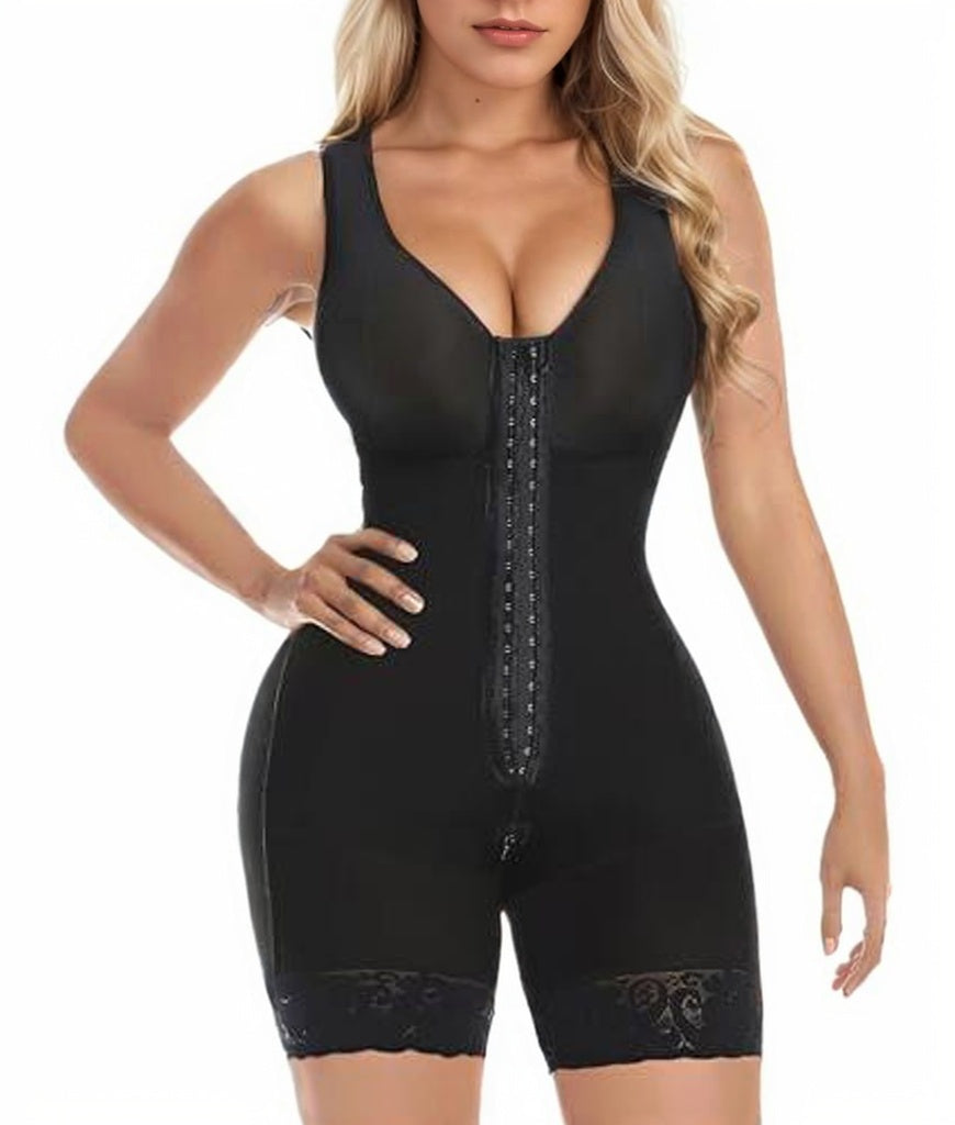 Colombian Faja Bodysuit – Post-Surgery Tummy Control & Butt Lifter, Zipper Crotch – view 1