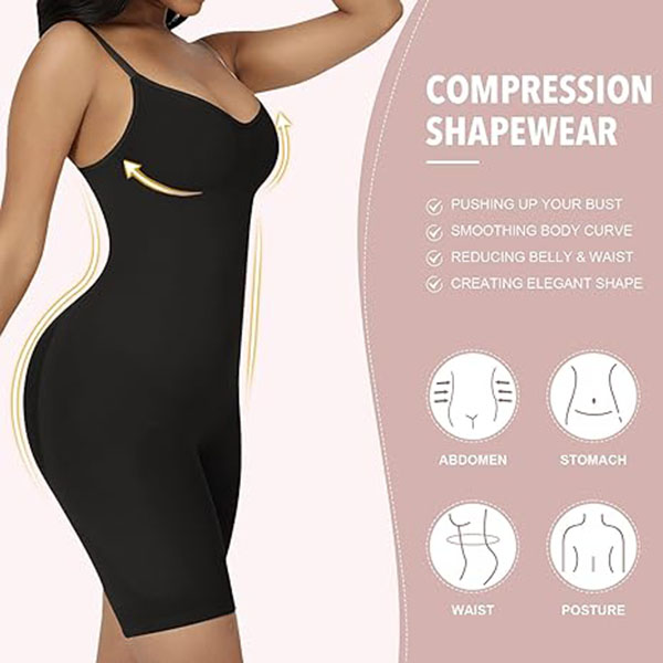 Cami Shaper Bodysuit – Tummy Control & Booty Lift, Open Crotch, No-Roll Leg – view 7