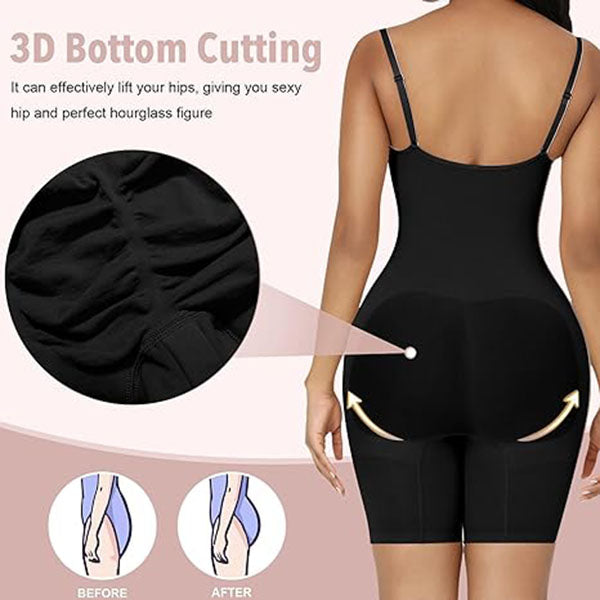 Cami Shaper Bodysuit – Tummy Control & Booty Lift, Open Crotch, No-Roll Leg – view 5