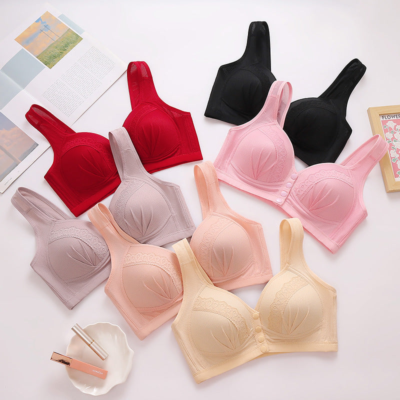 Front-Button Vest Style Bra