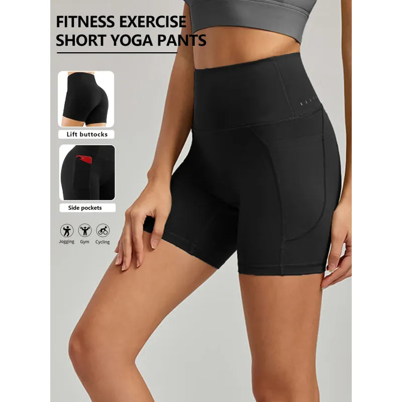 Women's High Waist Tummy Control Biker Shorts - front view