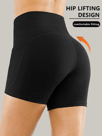 Women's High Waist Tummy Control Biker Shorts - fabric detail