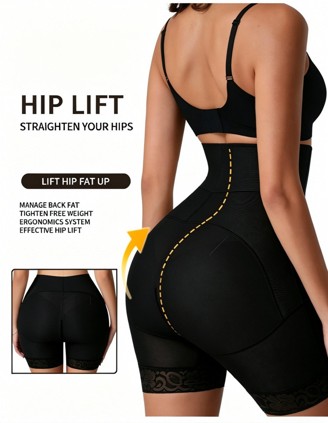 Women's High Waist Shapewear Shorts, Tummy Control, Butt Lifter, Compression Underwear – view 6
