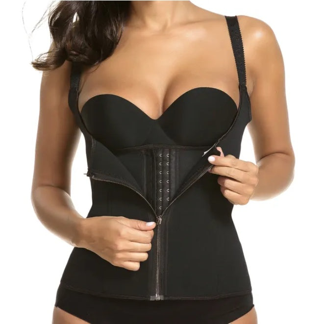 Zippered Waist Trainer Corset – Tummy Control & Back Support, Body Cincher – view 1