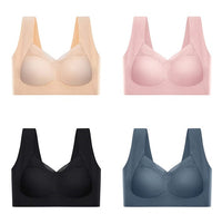 Latex Cup Sports Bra – Wire-Free, Non-Marking, One-Piece Fixed Cup