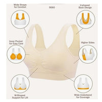 3-Pack Sports Bras For Women, Padded Strappy Racerback Push Up Open Back Medium Support Sports Yoga – view 4