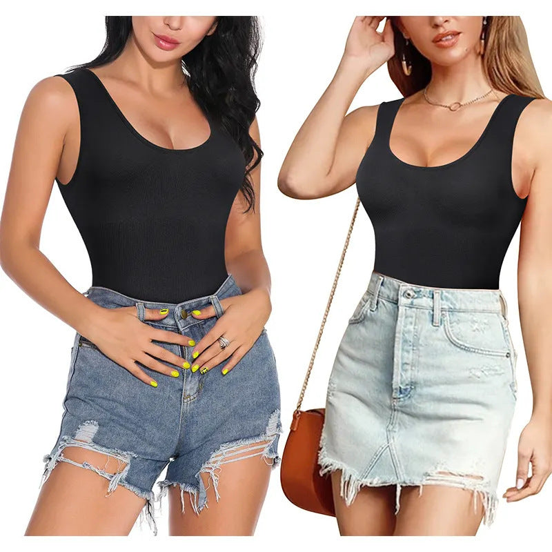 Plus-Size Camisole Shaper Bodysuit – Tummy Control & Butt Lifting, Open Crotch – view 6