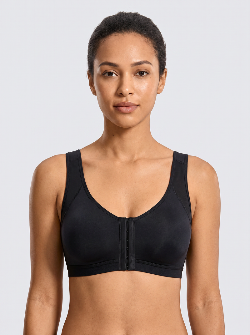 Front-Buckle Support Sports Bra - hero
