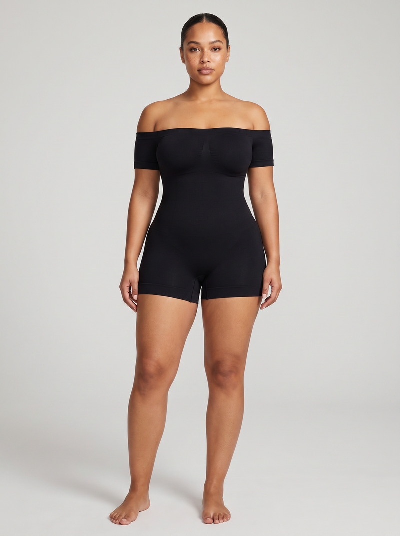 Off-Shoulder Bandeau Shaping Bodysuit - hero