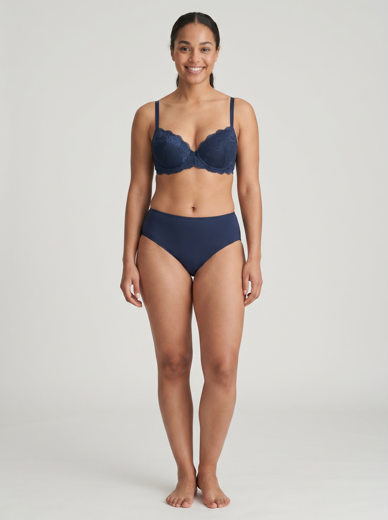 Lace Push-Up Bra - Ink Blue