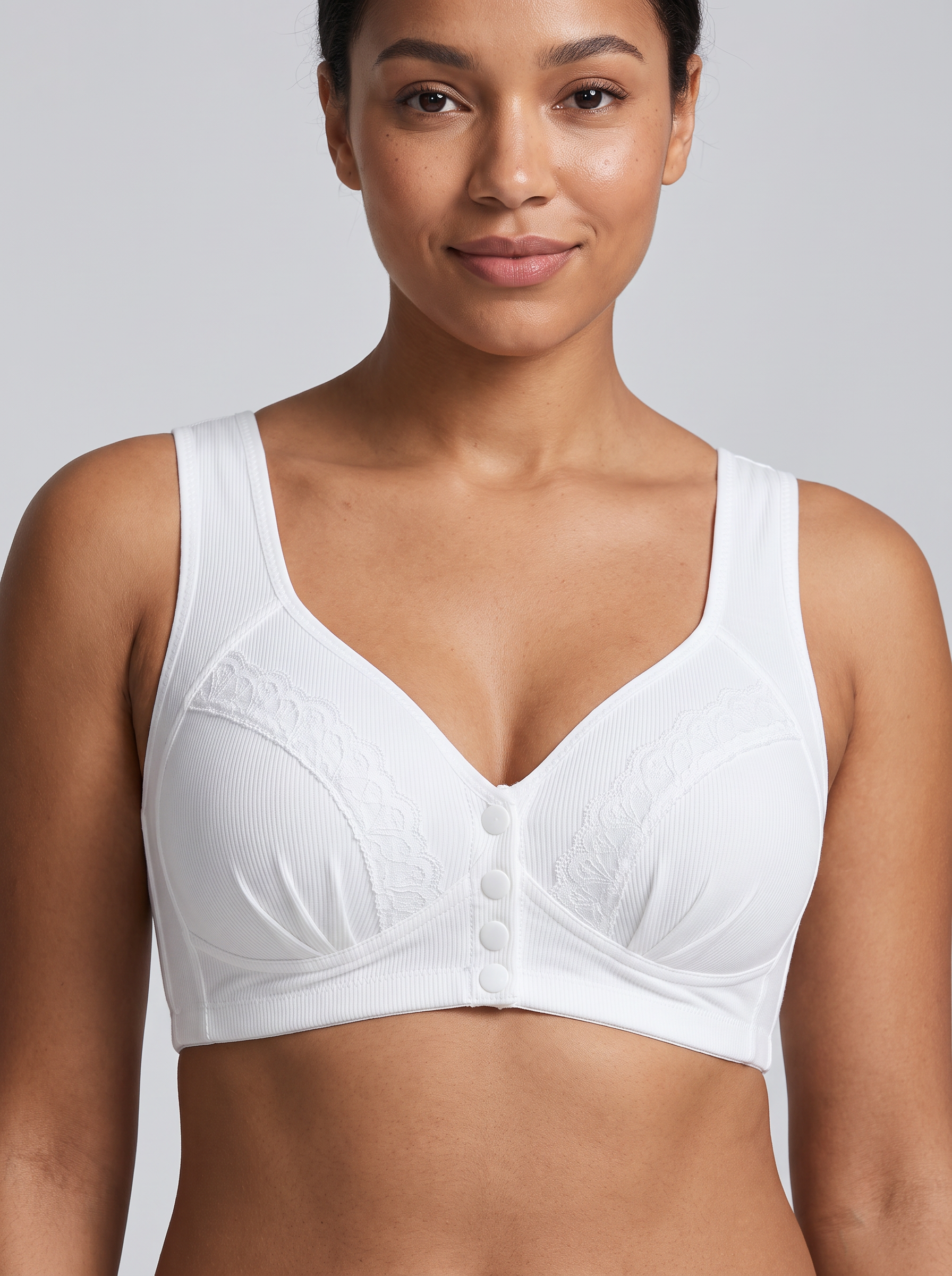 Front-Button Vest-Style Bra - hero