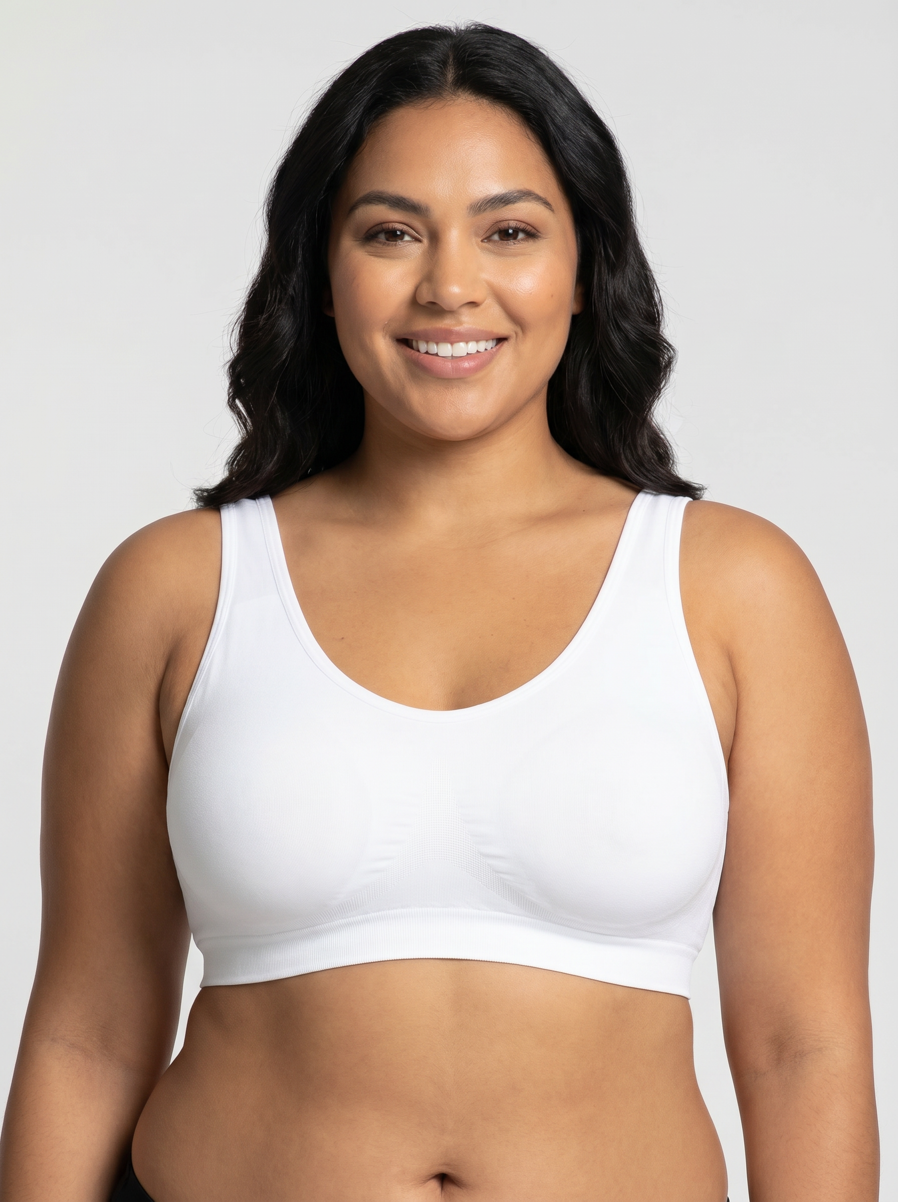 Plus-Size Shaper Bra - White