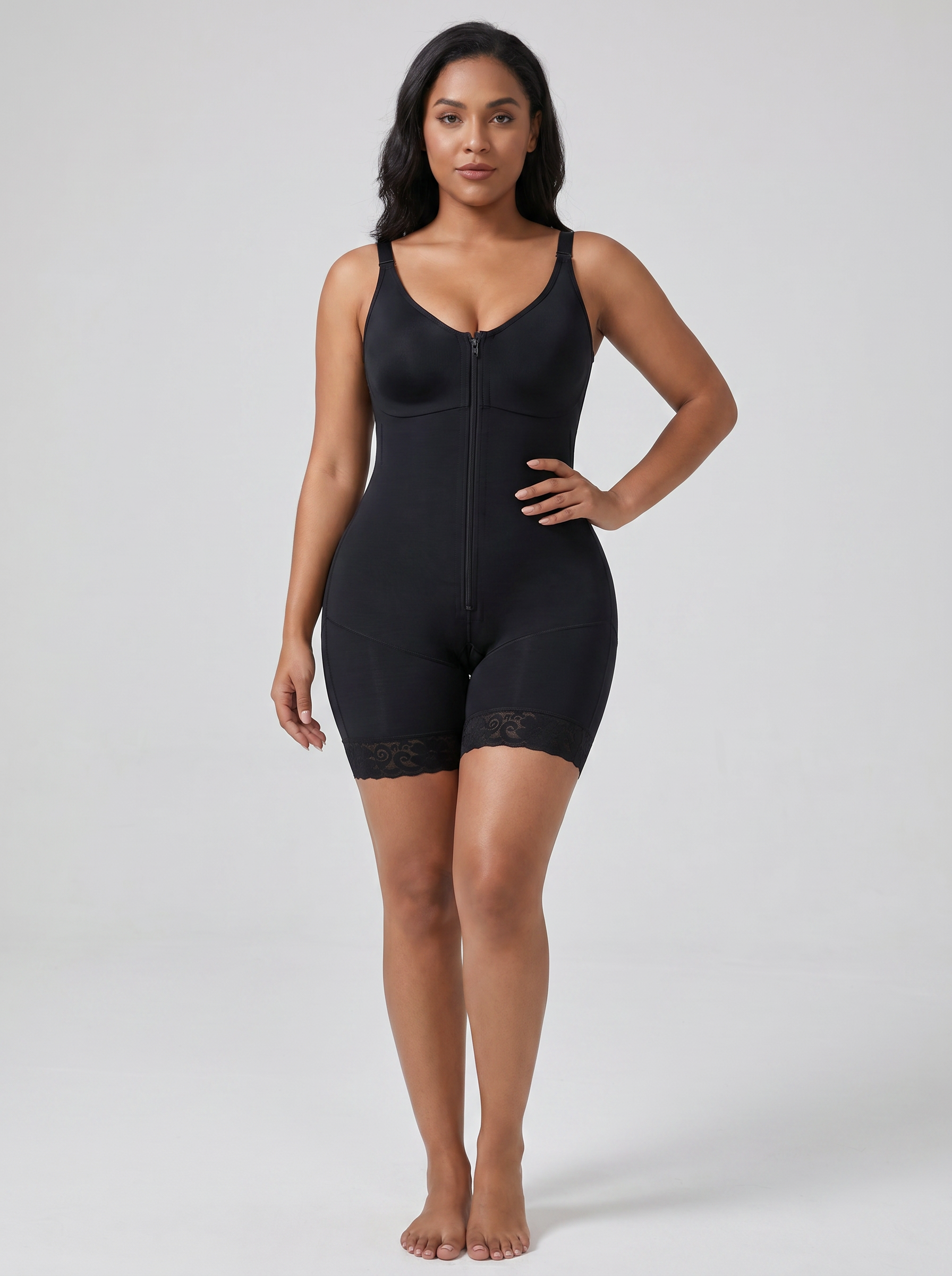Colombian Faja Postpartum Bodysuit - Black