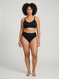 Ribbed Seamless Bra - Black