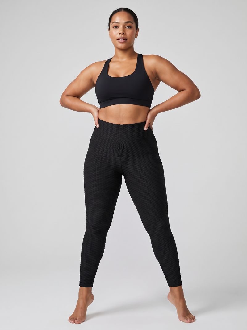 Textured Scrunch-Butt Seamless Leggings - hero