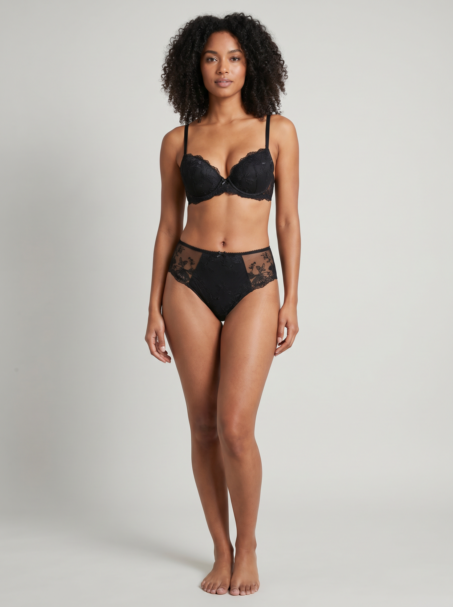 Lace Push-Up Bra - Black
