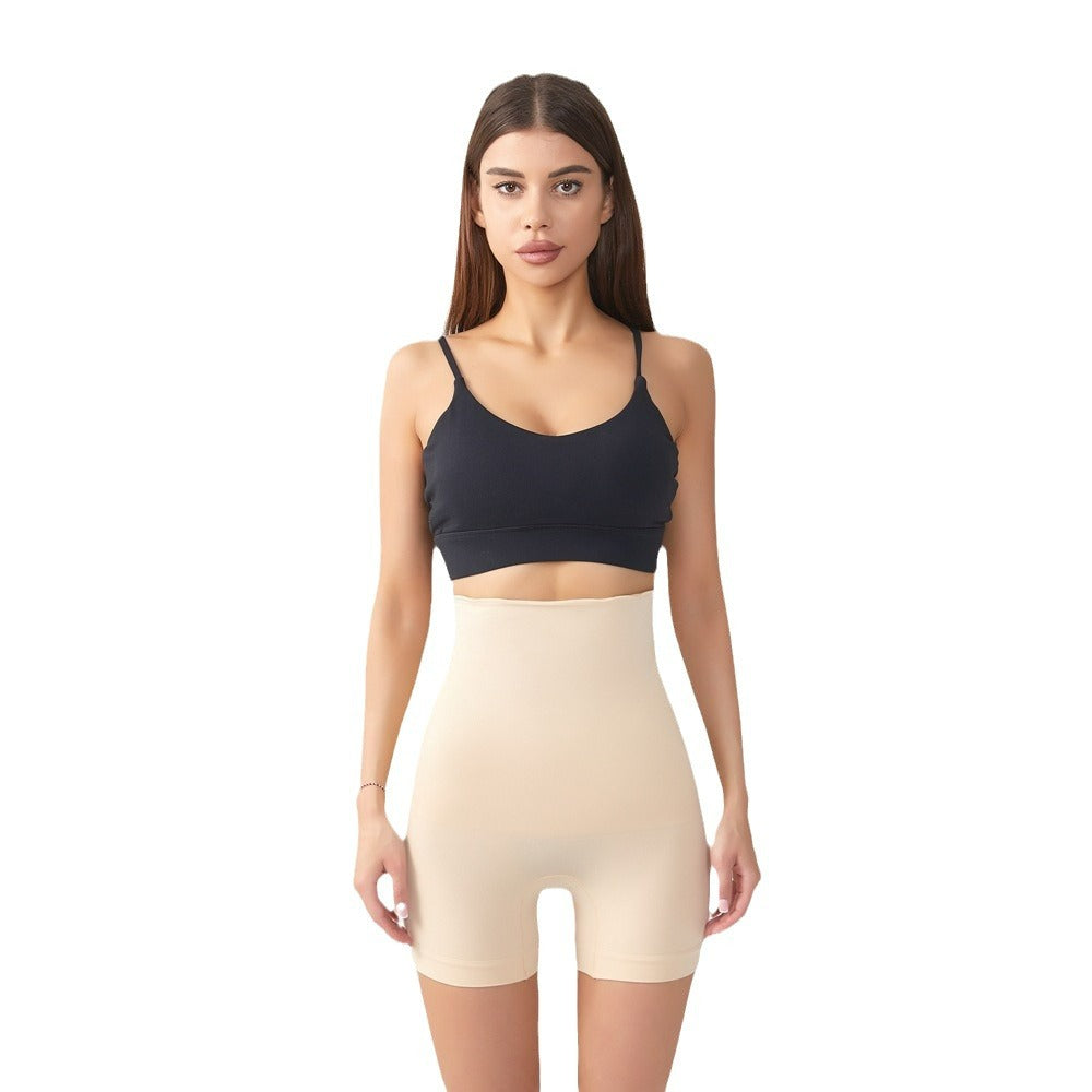 Black seamless shaping shorts side view
